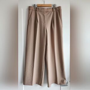 H&M: Elegant Tan Women's Wide-Leg Pants; Size “M”